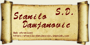 Stanilo Damjanović vizit kartica